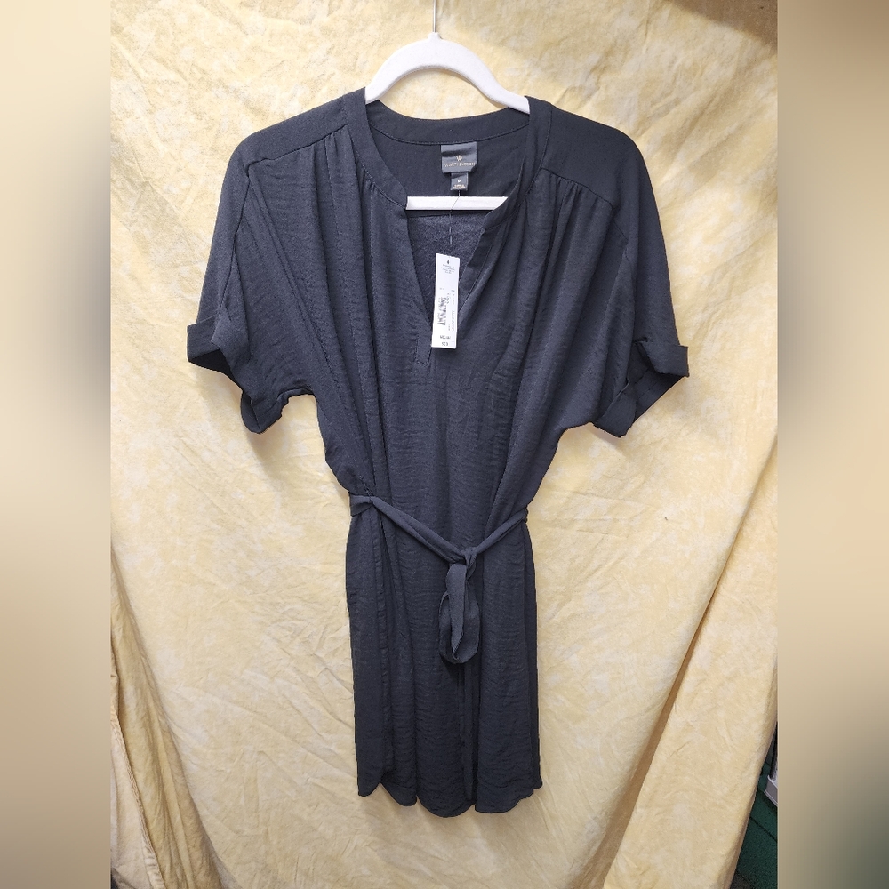 NWT Worthington Black Belted Short Sleeve Dress | Women’s Size M Work/Casual✨